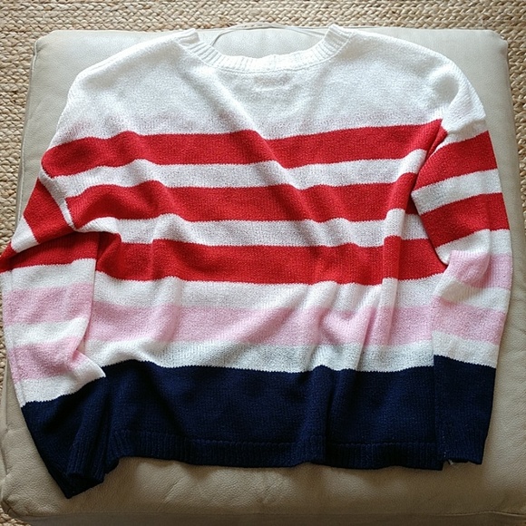 Nautical Striped Sweater Very Soft Acrylic L - Picture 4 of 6